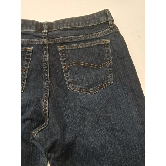 Lee Natural Bootcut Just Below The Waist 12 Medium Dark Blue Women's Jeans Good - Picture 6 of 9